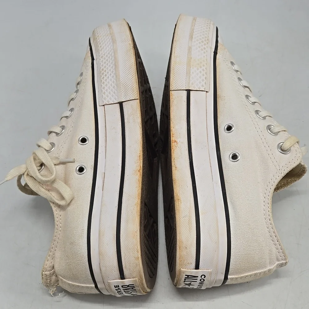 Converse Lift Platform Dirty White Sneakers 7.5 - Picture 7 of 9